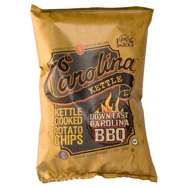 1 In 6 Snacks Carolina Down East BBQ Potato Chips 2 oz Bagged 10602